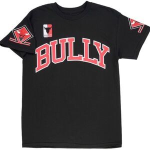 Chicago‎ Bulls Bully Parody Men's Short Sleeves Black Tee Shirt Sz